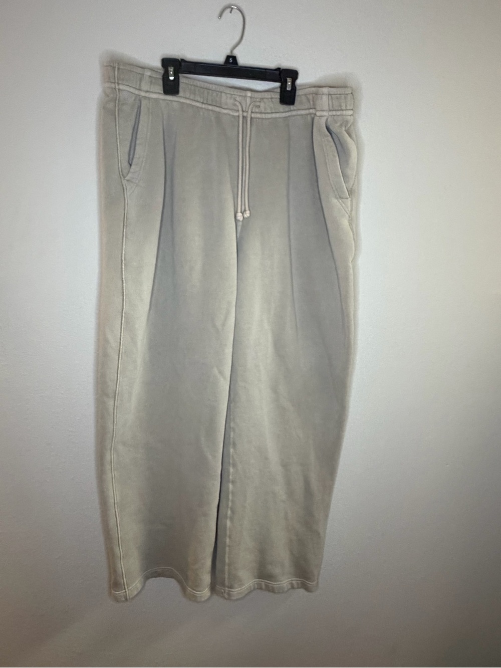 Y2K Abercrombie & Fitch Mens Sz 2X Sweat Pants Wide Straight Leg Baggy Tan